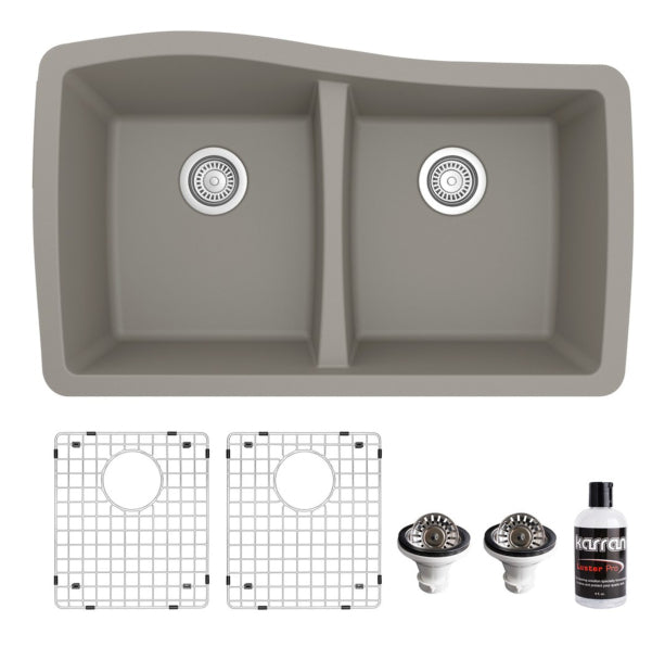 Tidal 34" Quartz Composite Undermount Kitchen Sink