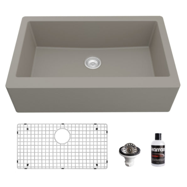 Petrodust 34" Quartz Composite Apron / Farmhouse Kitchen Sink