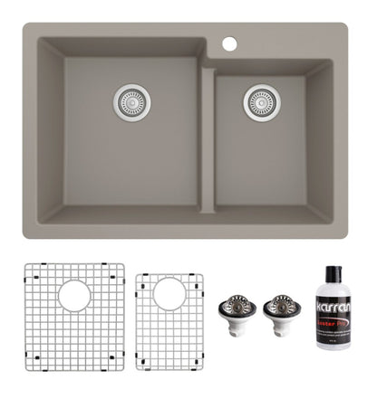 Essence 33" Quartz Composite Top Mount Kitchen Sink