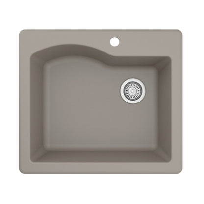 Stonera 24" Quartz Composite Top Mount Kitchen Sink