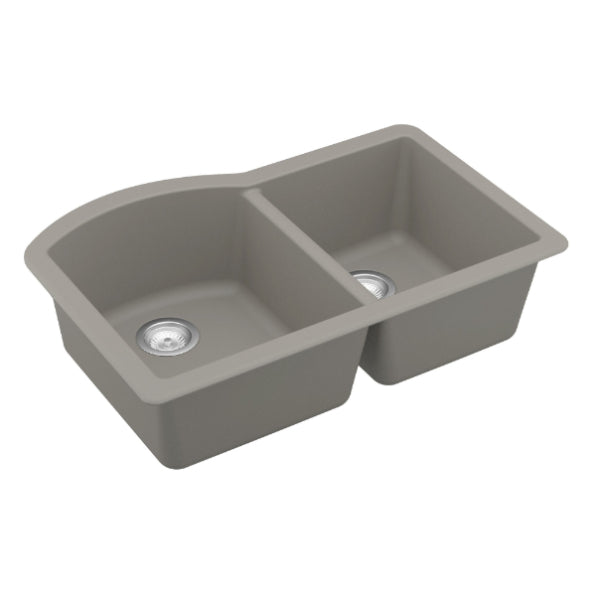 Stonera 32" Quartz Composite Undermount Double Basin Kitchen Sink