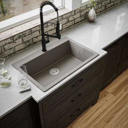 Essence 33" Quartz Composite Top Mount Kitchen Sink