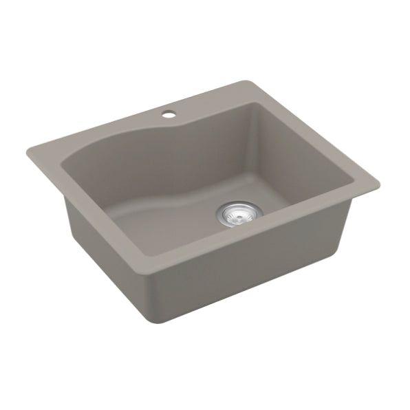 Stonera 24" Quartz Composite Top Mount Kitchen Sink