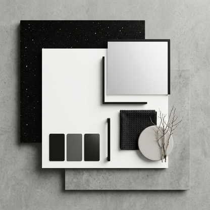 Crystal Black Quartz Slab