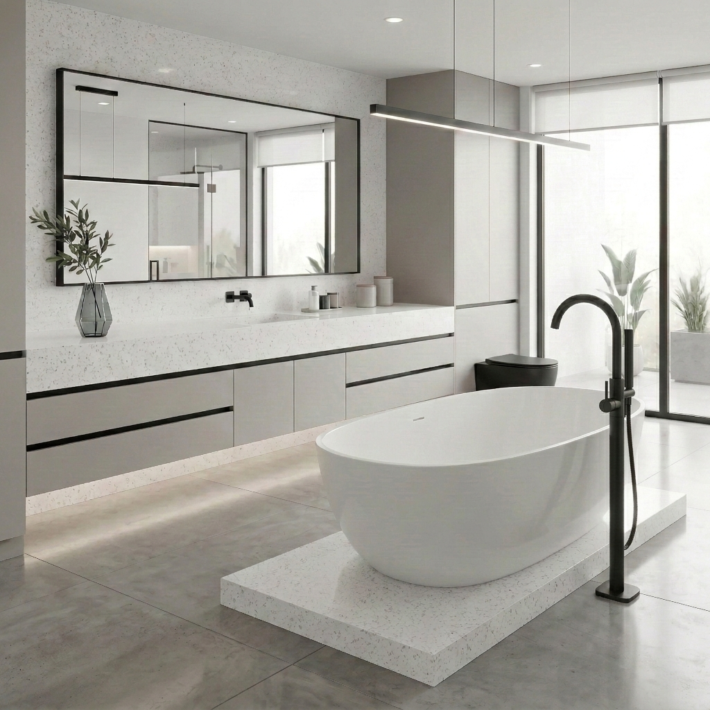 Crystal White Quartz Slab