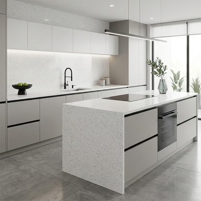 Crystal White Quartz Slab