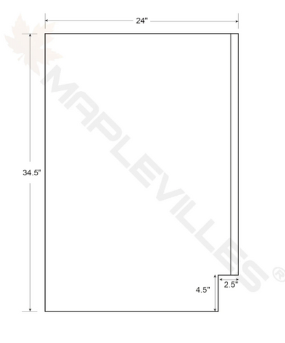 RTA 36"W Kitchen Base Cabinet with Double Doors and Double Drawers in Snow White Inset Shaker
