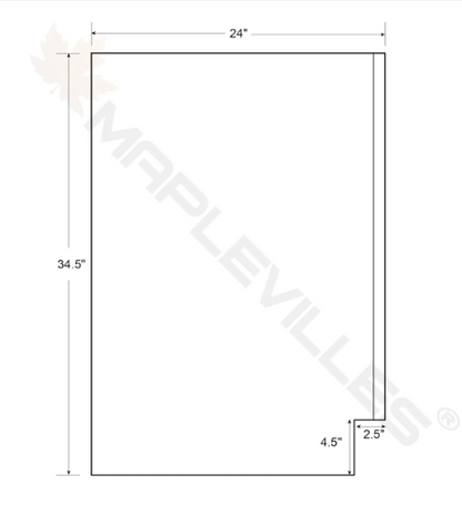 RTA 30"W Kitchen Four Drawer Base Cabinet in Snow White Inset Shaker