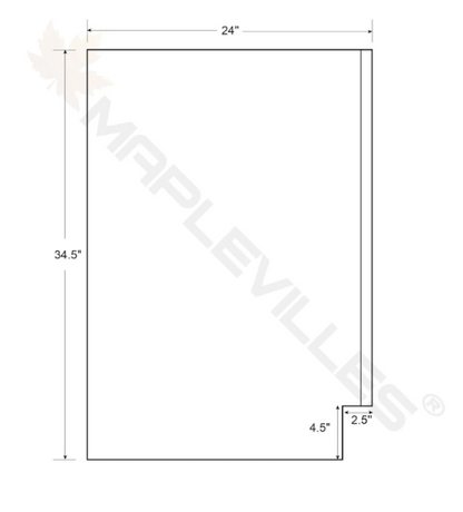 RTA 36"W Kitchen Two Drawer Base Cabinet in Snow White Inset Shaker