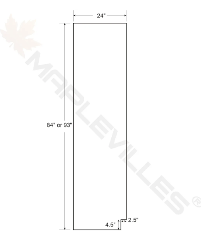 RTA 18"W x 93"H Kitchen Pantry Cabinet with Double Doors and Four Shelves in Snow White Inset Shaker