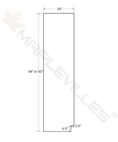 RTA 30"W x 84"H Kitchen Pantry Cabinet with Four Doors and Four Shelves in Snow White Inset Shaker