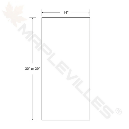 RTA 12"W and 39"H Kitchen Wall Cabinet with Single Door and Two Shelves in Snow White Inset Shaker