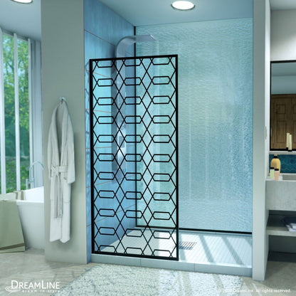 Linea Maze Frameless Stationary Shower Panel