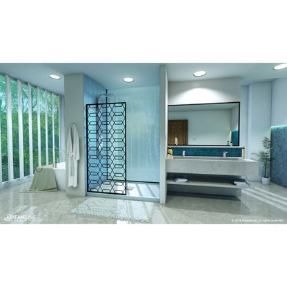Linea Maze Frameless Stationary Shower Panel