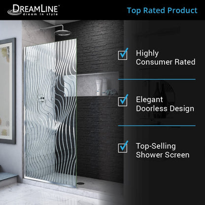 Platinum Linea Frameless Stationary Shower Panel