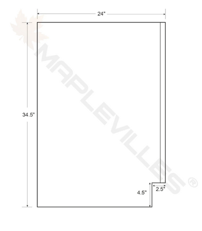 RTA 9"W Kitchen Base Cabinet with One Door and One Drawer in Vintage White Inset Raised Panel