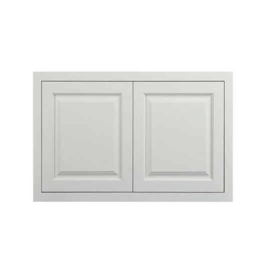 RTA 30"W x 18"H Kitchen Wall Appliance Cabinet with Double Doors in Vintage White Inset Raised Panel