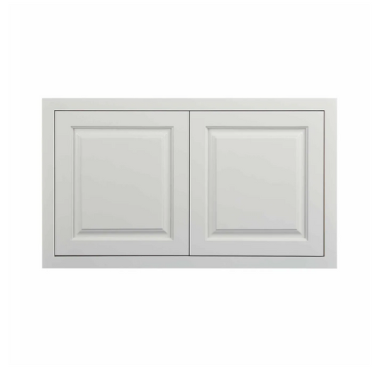 RTA 36"W and 12"H Kitchen Wall Appliance Cabinet with Double Doors in Vintage White Inset Raised Panel