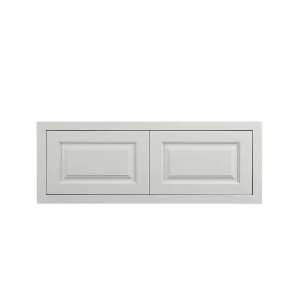 RTA 36"W x 12"H x 24"D Kitchen Wall Fridge Cabinet with Double Doors in Vintage White Inset Raised Panel