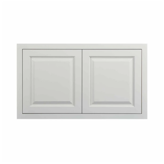 RTA 36"W and 15"H Kitchen Wall Appliance Cabinet with Double Doors in Vintage White Inset Raised Panel
