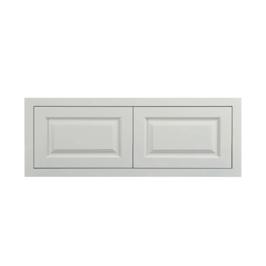 RTA 36"W x 15"H x 24"D Kitchen Wall Fridge Cabinet with Double Doors in Vintage White Inset Raised Panel