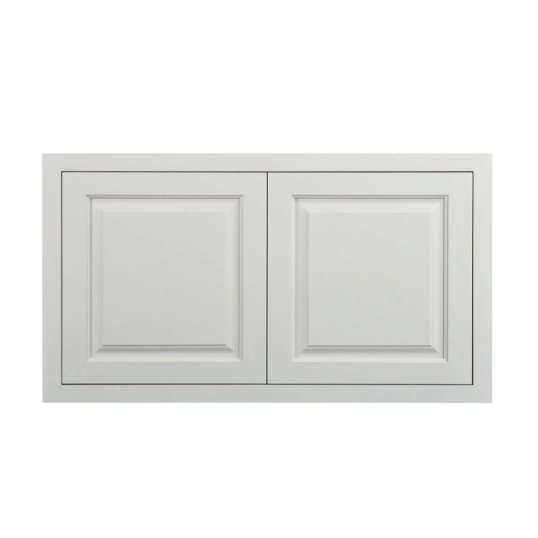 RTA 36"W x 18"H x 24"D Kitchen Wall Fridge Cabinet with Double Doors in Vintage White Inset Raised Panel