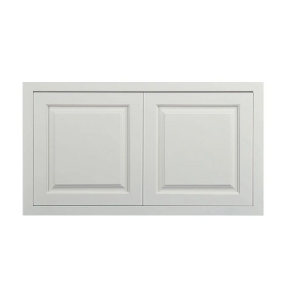 RTA 36"W x 18"H x 24"D Kitchen Wall Fridge Cabinet with Double Doors in Vintage White Inset Raised Panel