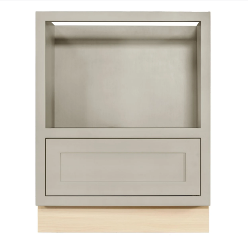 RTA 27"W Kitchen Base Microwave Cabinet in Tuscan Grey Inset Shaker