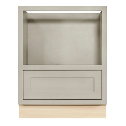 RTA 27"W Kitchen Base Microwave Cabinet in Tuscan Grey Inset Shaker