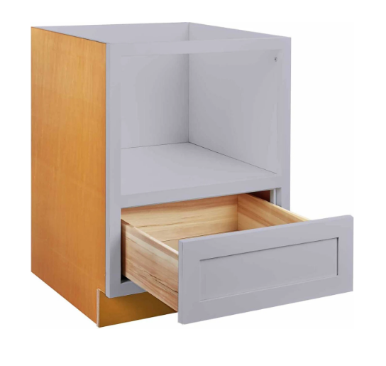 RTA 27"W Kitchen Base Microwave Cabinet in Tuscan Grey Inset Shaker