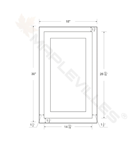 RTA 18"W Kitchen Trash Bin Cabinet with Full Height Door and Single Trash Bin Kit Pull Out in Tuscan Grey Inset Shaker