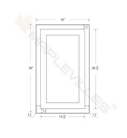 RTA 18"W Kitchen Trash Bin Cabinet with Full Height Door and Single Trash Bin Kit Pull Out in Tuscan Grey Inset Shaker