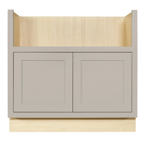 RTA 36"W Kitchen Farmhouse Sink Base Cabinet with Double Doors in Tuscan Grey Inset Shaker