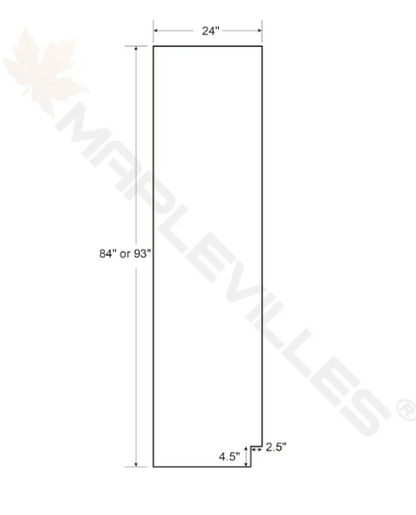 RTA 24"W x 84"H Kitchen Pantry Cabinet with Four Doors and Four Shelves in Tuscan Grey Inset Shaker