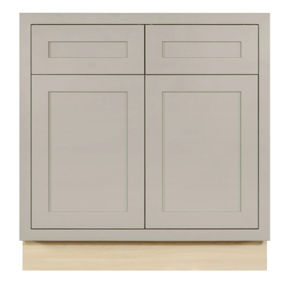 RTA 33"W Kitchen Sink Base Cabinet with Double Doors in Tuscan Grey Inset Shaker