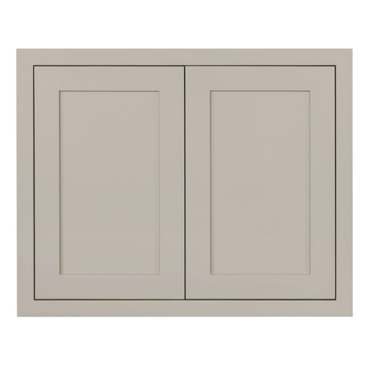 RTA 30"W x 24"H Kitchen Wall Appliance Cabinet with Double Doors in Tuscan Grey Inset Shaker
