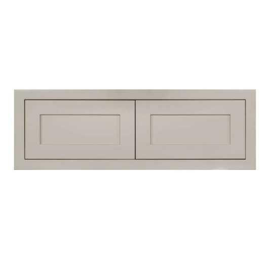 RTA 36"W and 12"H Kitchen Wall Appliance Cabinet with Double Doors in Tuscan Grey Inset Shaker