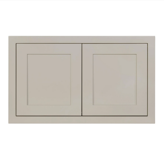 RTA 36"W and 18"H Kitchen Wall Appliance Cabinet with Double Doors in Tuscan Grey Inset Shaker