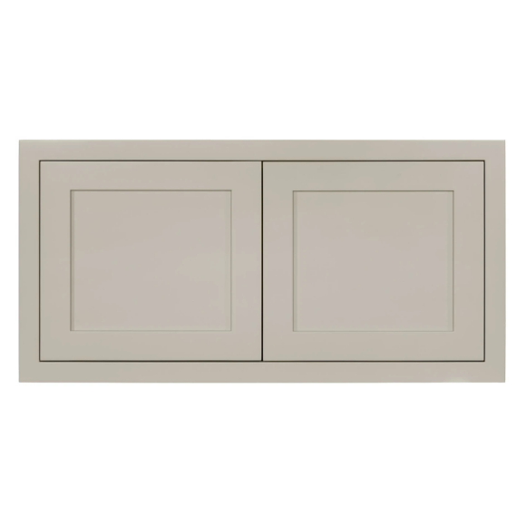 RTA 36"W x 18"H Kitchen Wall Appliance Cabinet with Double Doors in Tuscan Grey Inset Shaker