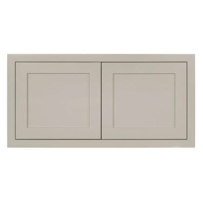 RTA 36"W x 18"H Kitchen Wall Appliance Cabinet with Double Doors in Tuscan Grey Inset Shaker