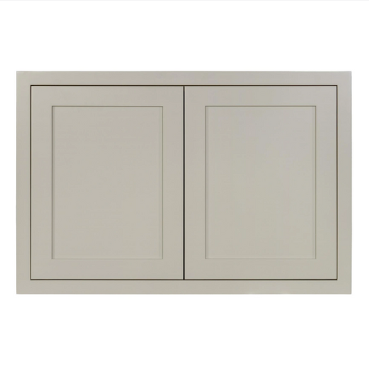 RTA 36"W x 24"H Kitchen Wall Appliance Cabinet with Double Doors in Tuscan Grey Inset Shaker