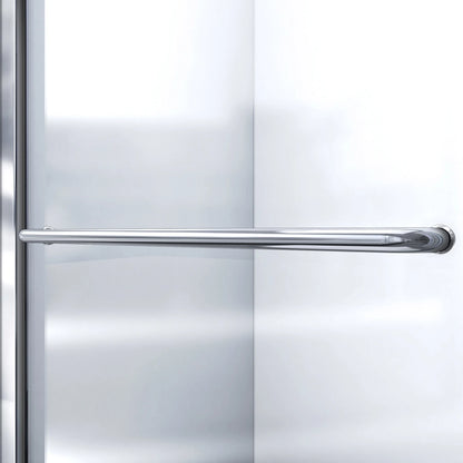Infinity-Z Semi-Frameless Single Sliding Tub Door Kit with Diamond Style Wall