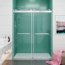 Load image into Gallery viewer, Cyrus Double Sliding Frameless Shower/Tub Door with Soft-Closing and 3/8 in. (10 mm) Clear Glass (DS13)
