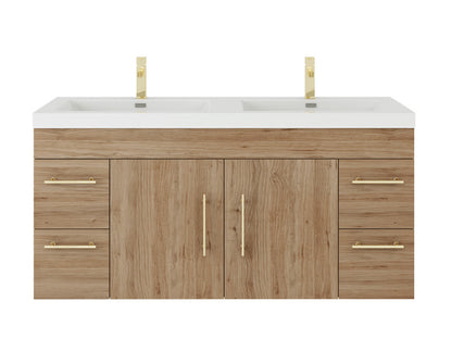 Elsa 60" Wall Mounted Bathroom Vanity with Reinforced Acrylic Integrated Sink Top