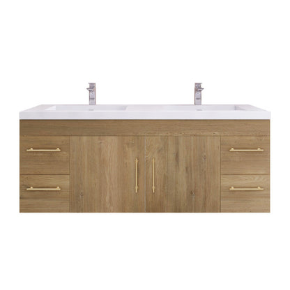 Elsa 60" Wall Mounted Bathroom Vanity with Reinforced Acrylic Integrated Sink Top