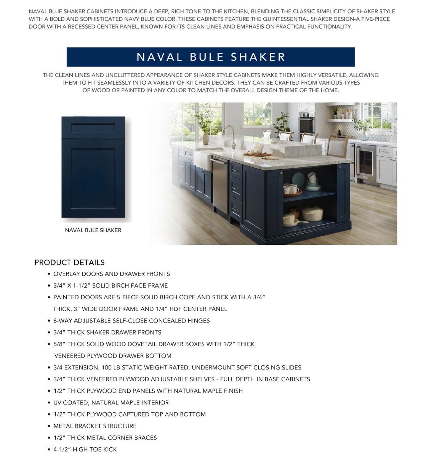 Naval Blue Shaker