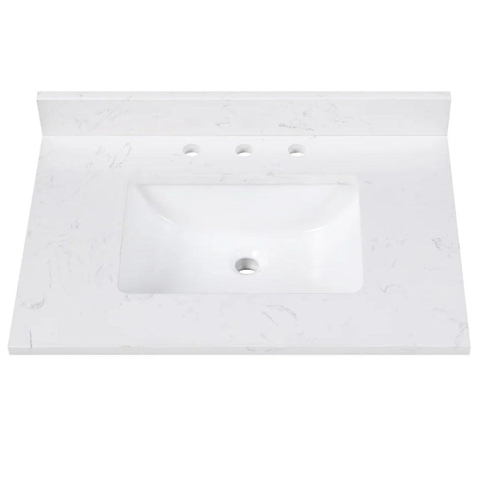 Cala White Engineered Stone Vanity Top