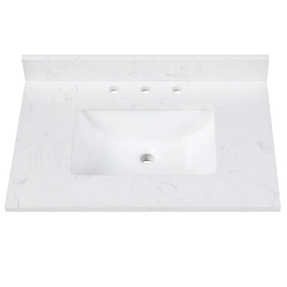 Cala White Engineered Stone Vanity Top