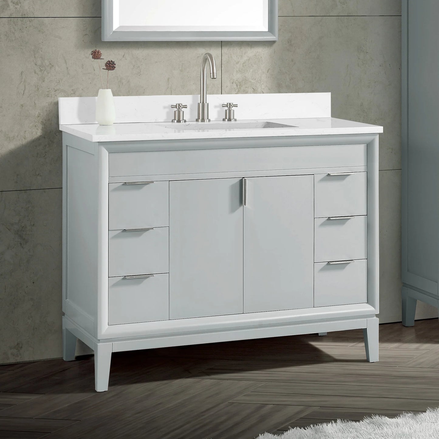 Cala White Engineered Stone Vanity Top