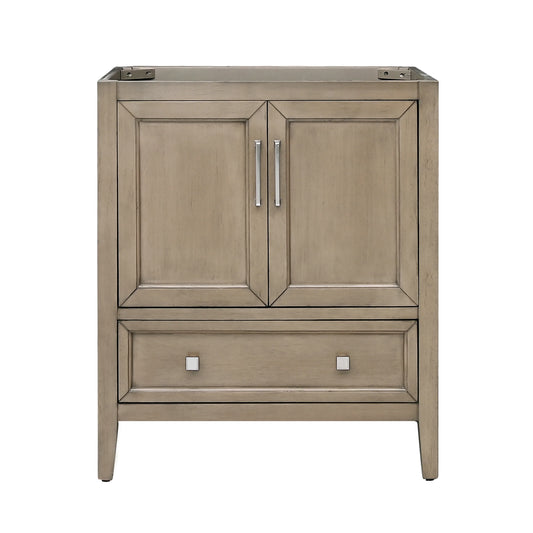 Everette 30" Freestanding Bathroom Vanity with Carrara White Natural Marble Top and Vitreous China Undermount Sink